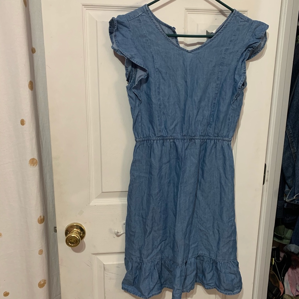 Old Navy Denim Ruffle Dress